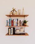 Wall Mounted Shelving Units - 3 Shelf Wood