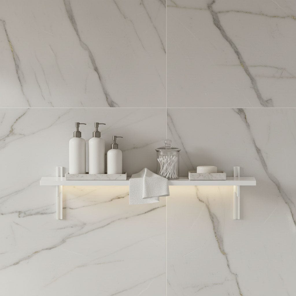 Floating Aluminum Shelf with LED Channel