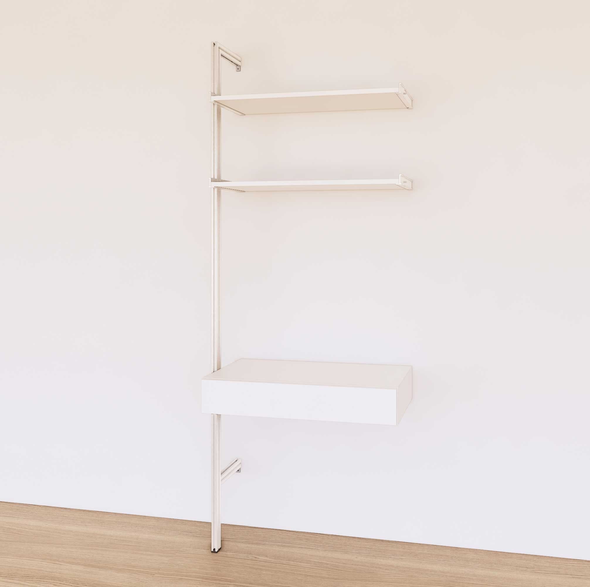 31" Desk Option + Shelves Add On