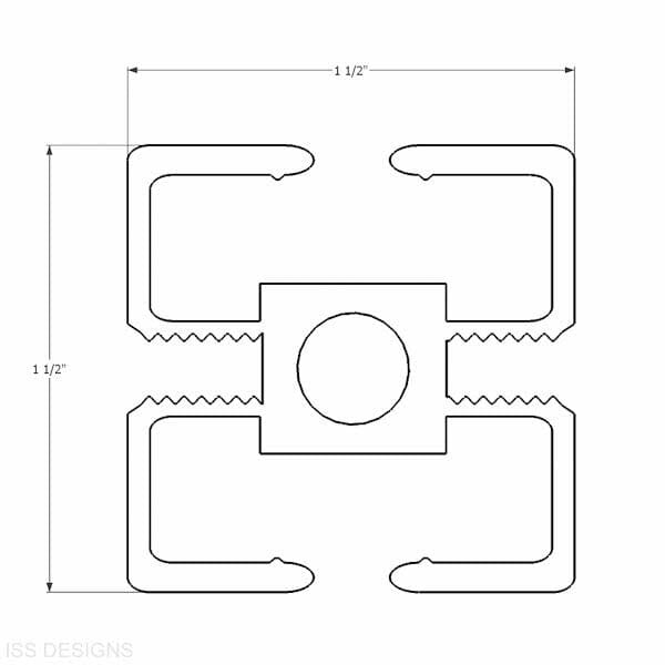 ISS Quad Semi Wall Mounted Pole (RAD/CLT Poles)