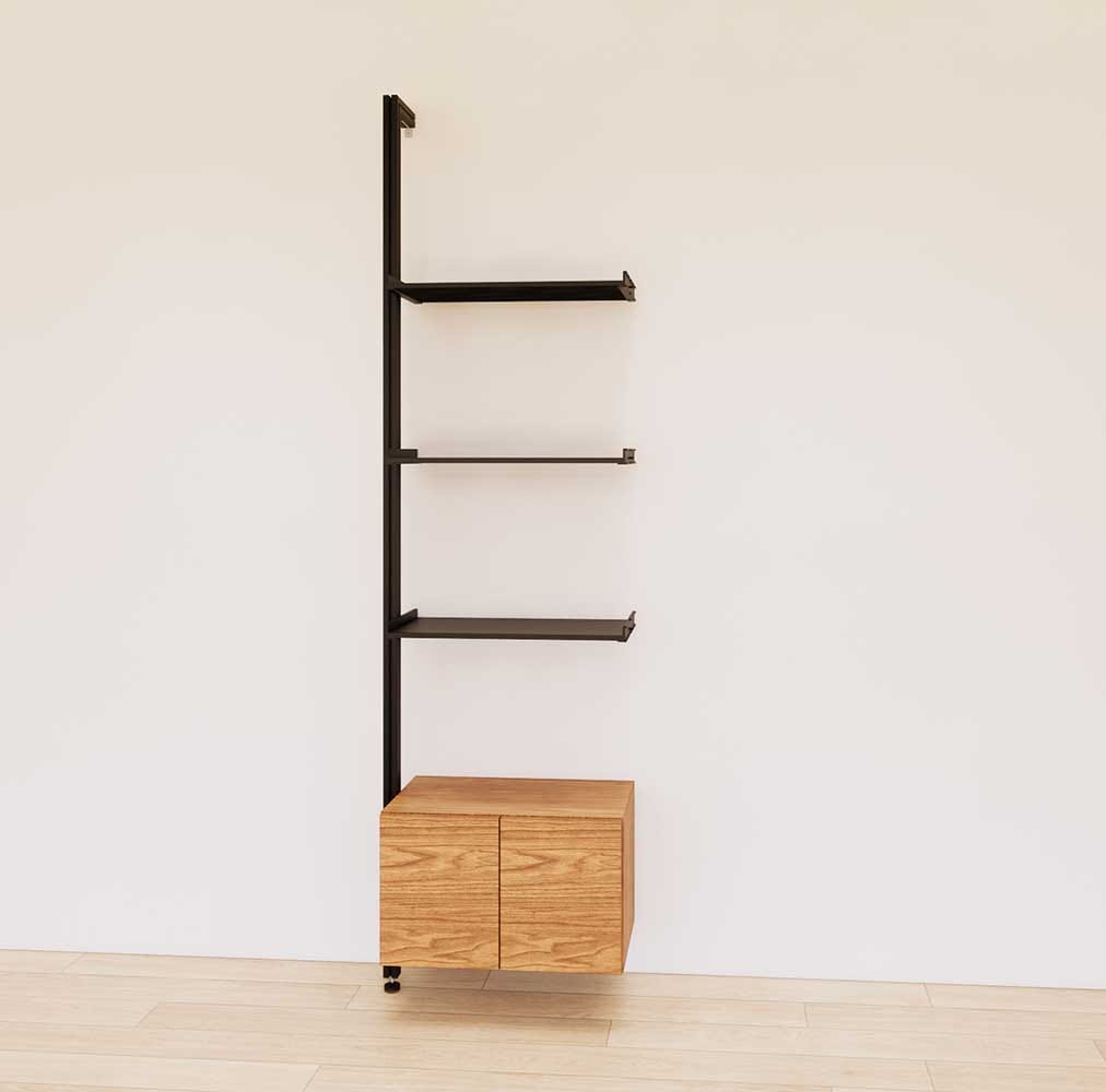 Retail Display Shelving with Base Cabinets