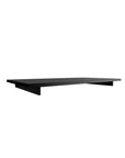 WAL shelf with black shelf and black supports, shown as a single modular shelf with side brackets.