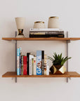 Wall Mounted Shelving Units - 2 Shelf Wood