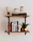 Wall Mounted Shelving Units - 2 Shelf Wood