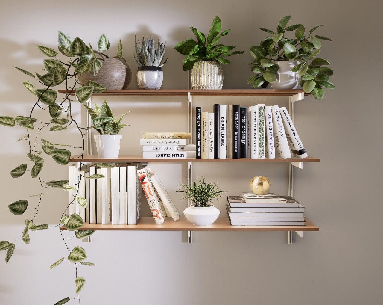 Wall Mounted Shelving Unit - 3 Shelf Aluminum (Cyril's Collection)