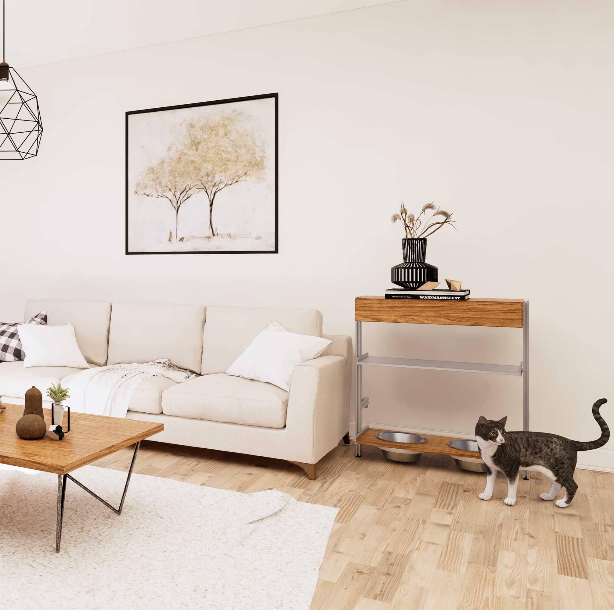 Pet Series Shelf for Dog/Cat Bowls