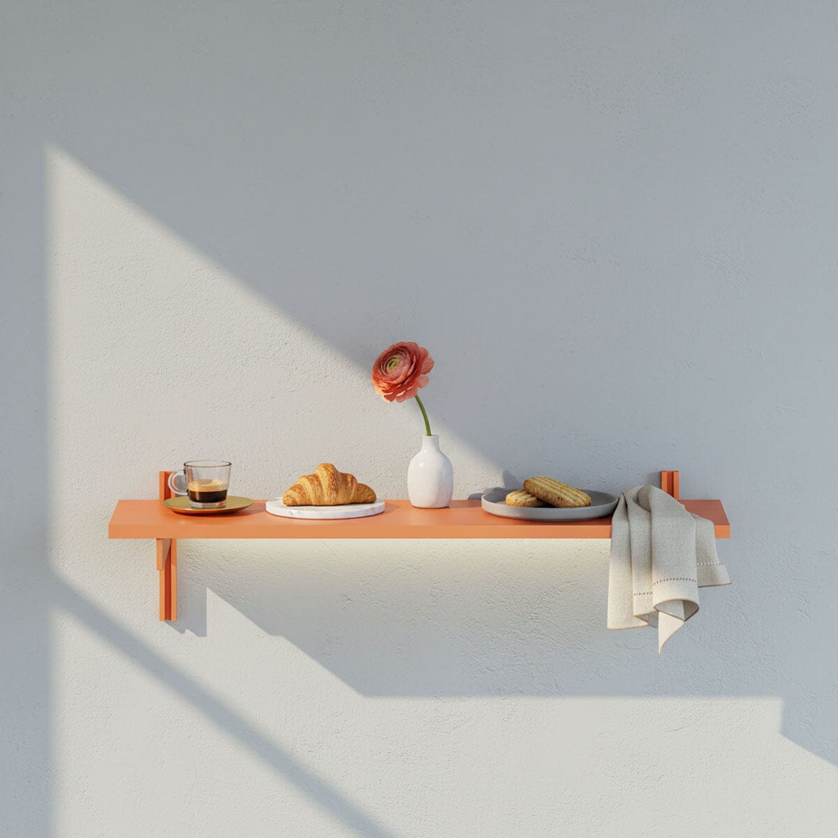 M-Float Floating Aluminum Shelf with LED Channel