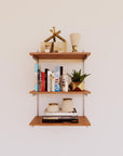 Wall Mounted Shelving Units - 3 Shelf Wood