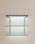 Wall Mounted Shelving Units - 3 Shelf Unit Wood/Aluminum