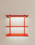Wall Mounted Shelving Units - 3 Shelf Unit Wood/Aluminum