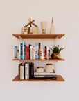 Wall Mounted Shelving Units - 3 Shelf Wood