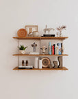 Wall Mounted Shelving Units - 3 Shelf Wood