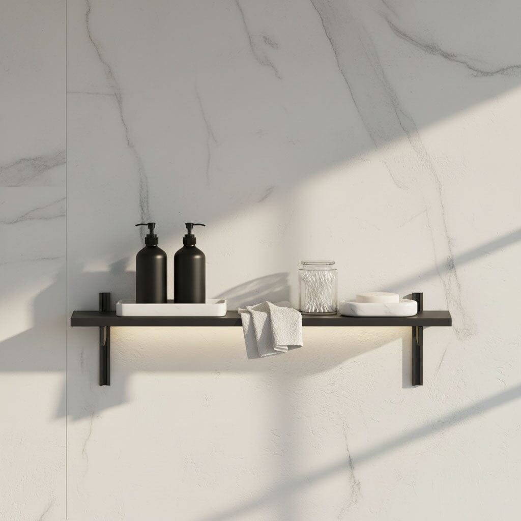 Floating Aluminum Shelf with LED Channel