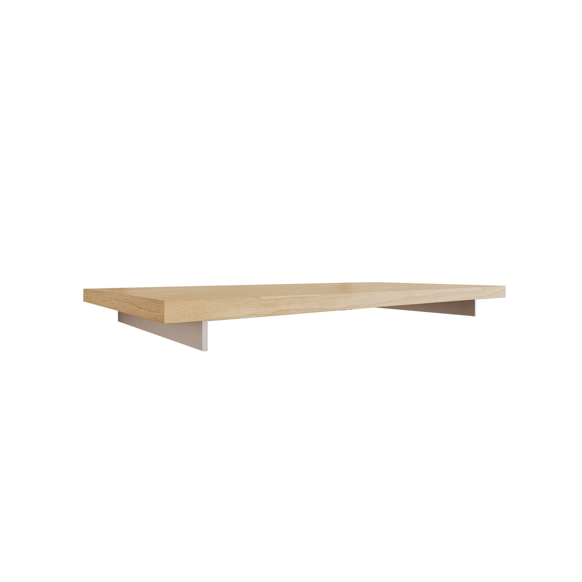 WAL shelf with Casting Light shelf and satin supports, shown as a single modular shelf with side brackets.