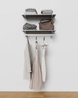 Wall-Mounted Closet Shelves w/ Hanger Bar