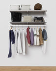 Wall-Mounted Closet Shelves w/ Hanger Bar