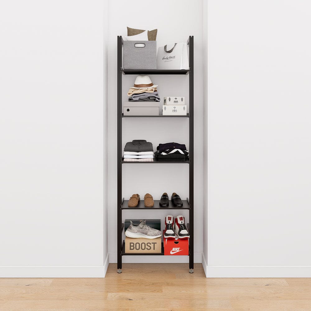 Adjustable Closet Shelving System - 5 Shelves.