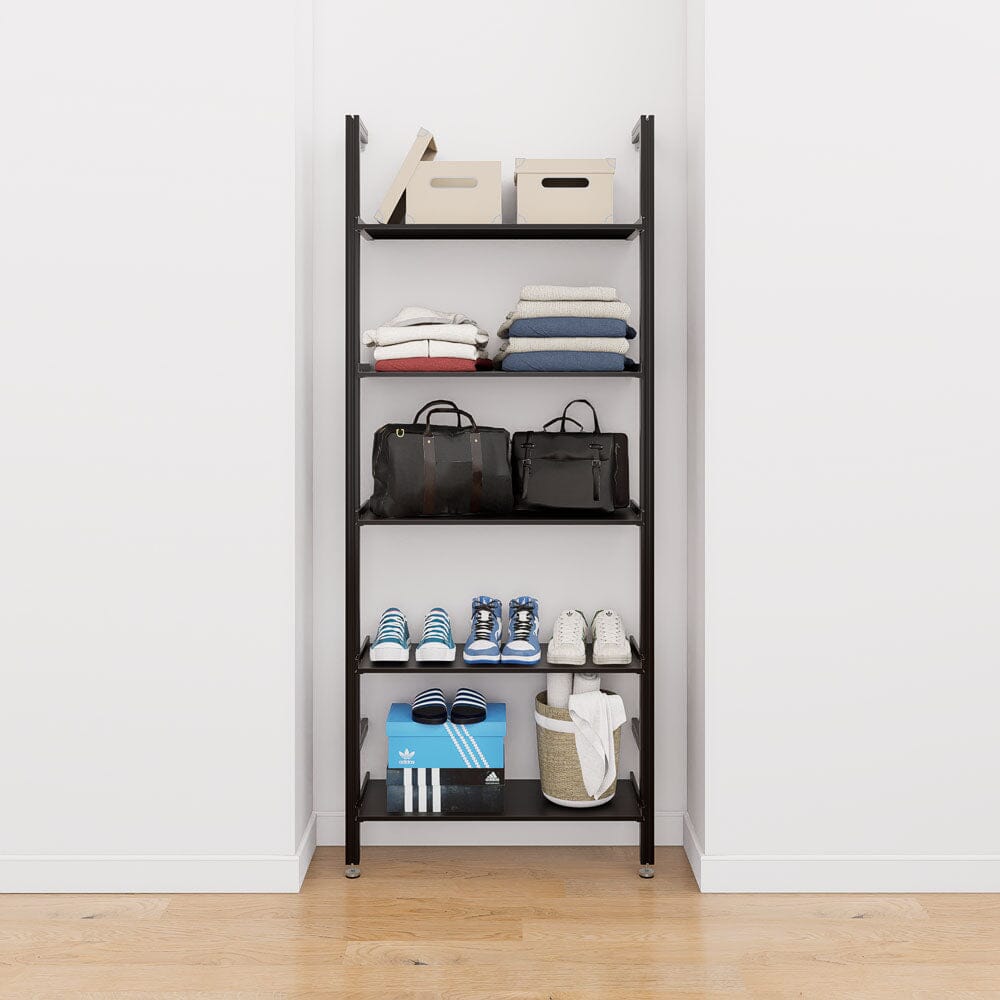 Adjustable Closet Shelving System - 5 Shelves.