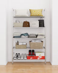Adjustable Closet Shelving System - 5 Shelves.