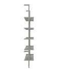 Closet storage system, shown from the side.