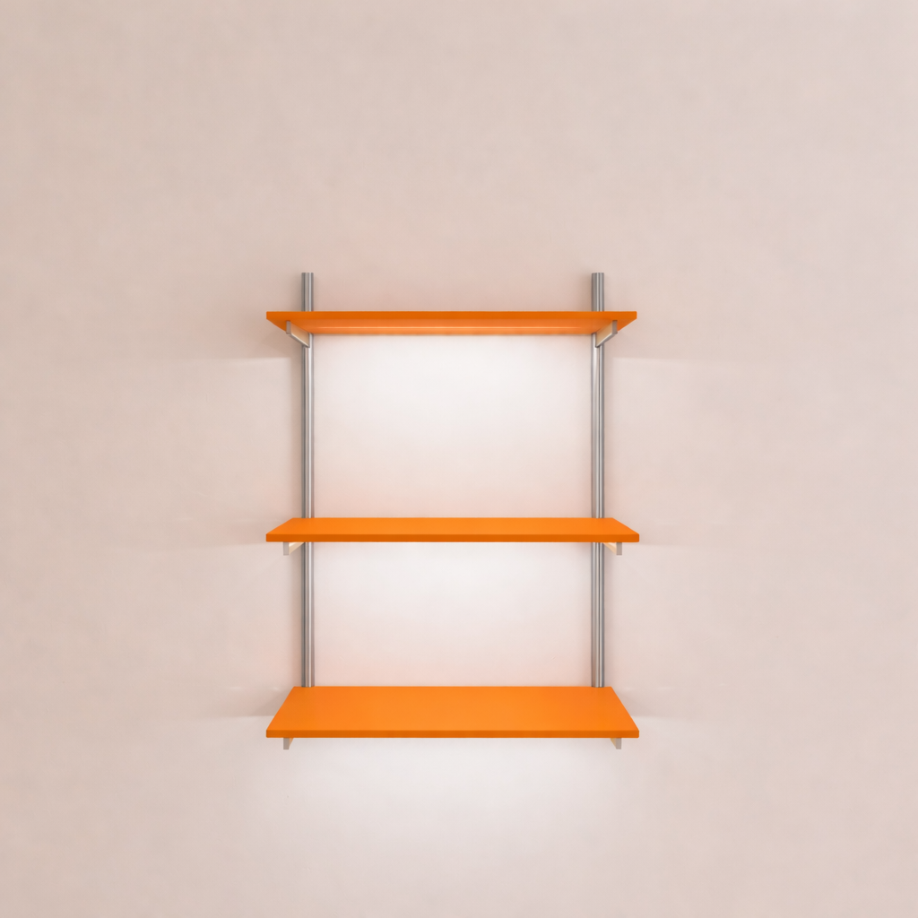 Wall Mounted Shelving Units - 3 Shelf Aluminum