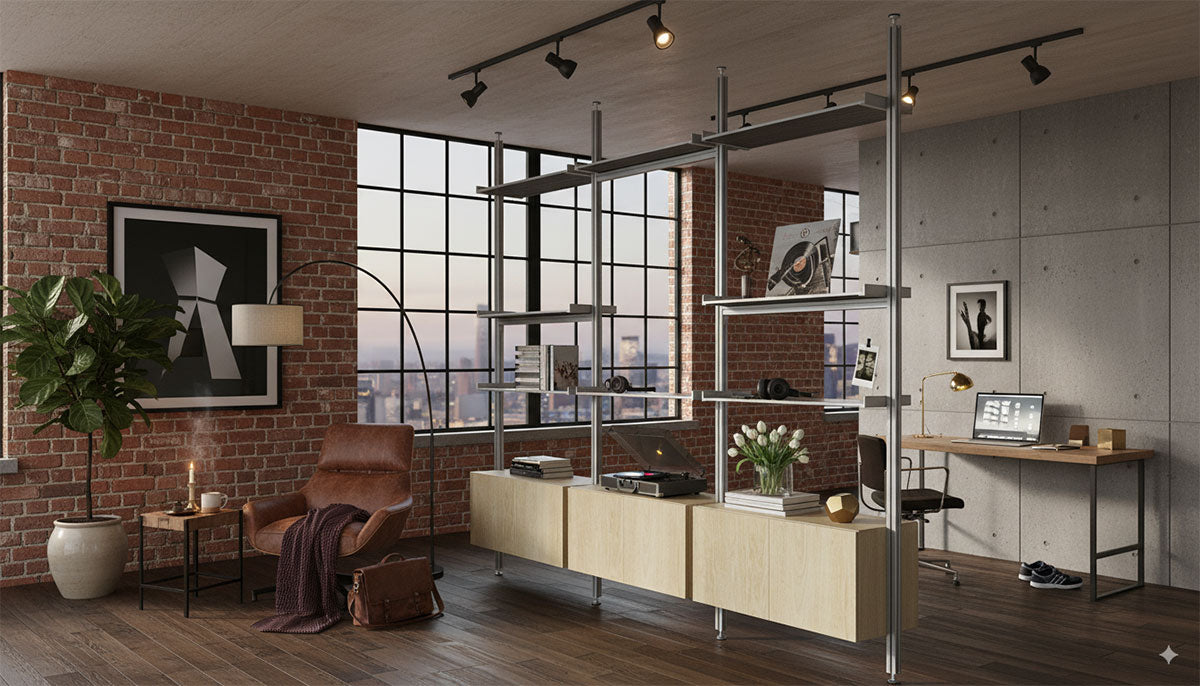 Modern shelving NYC office