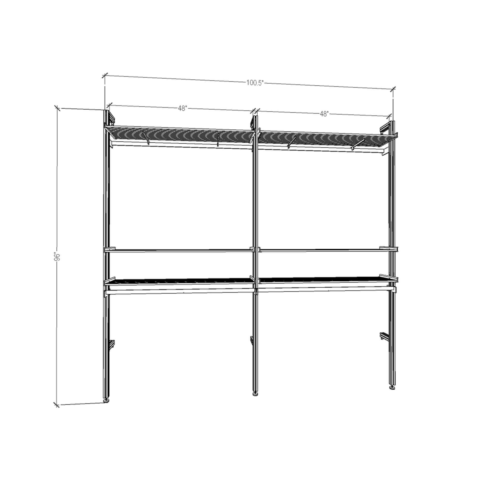 Retail Display Shelving Units - 2 Bay