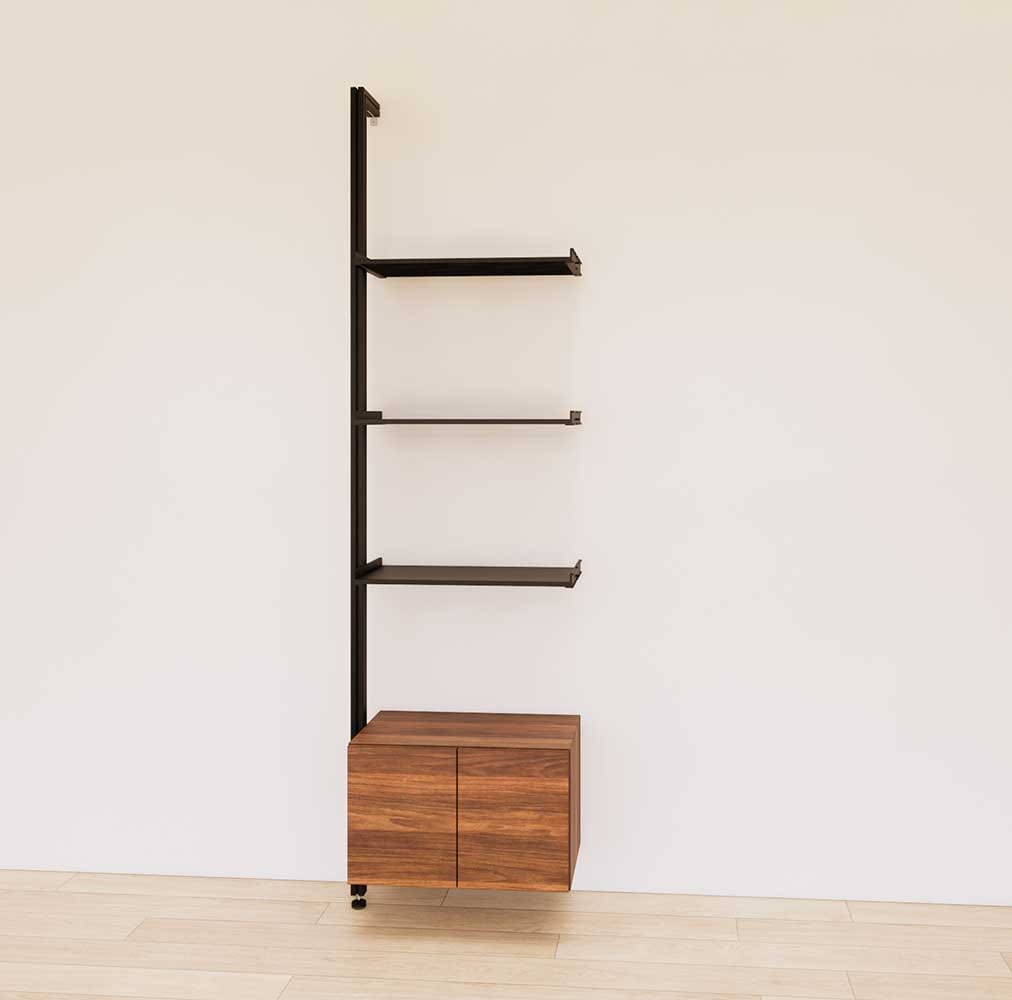 Retail Display Shelving with Base Cabinets