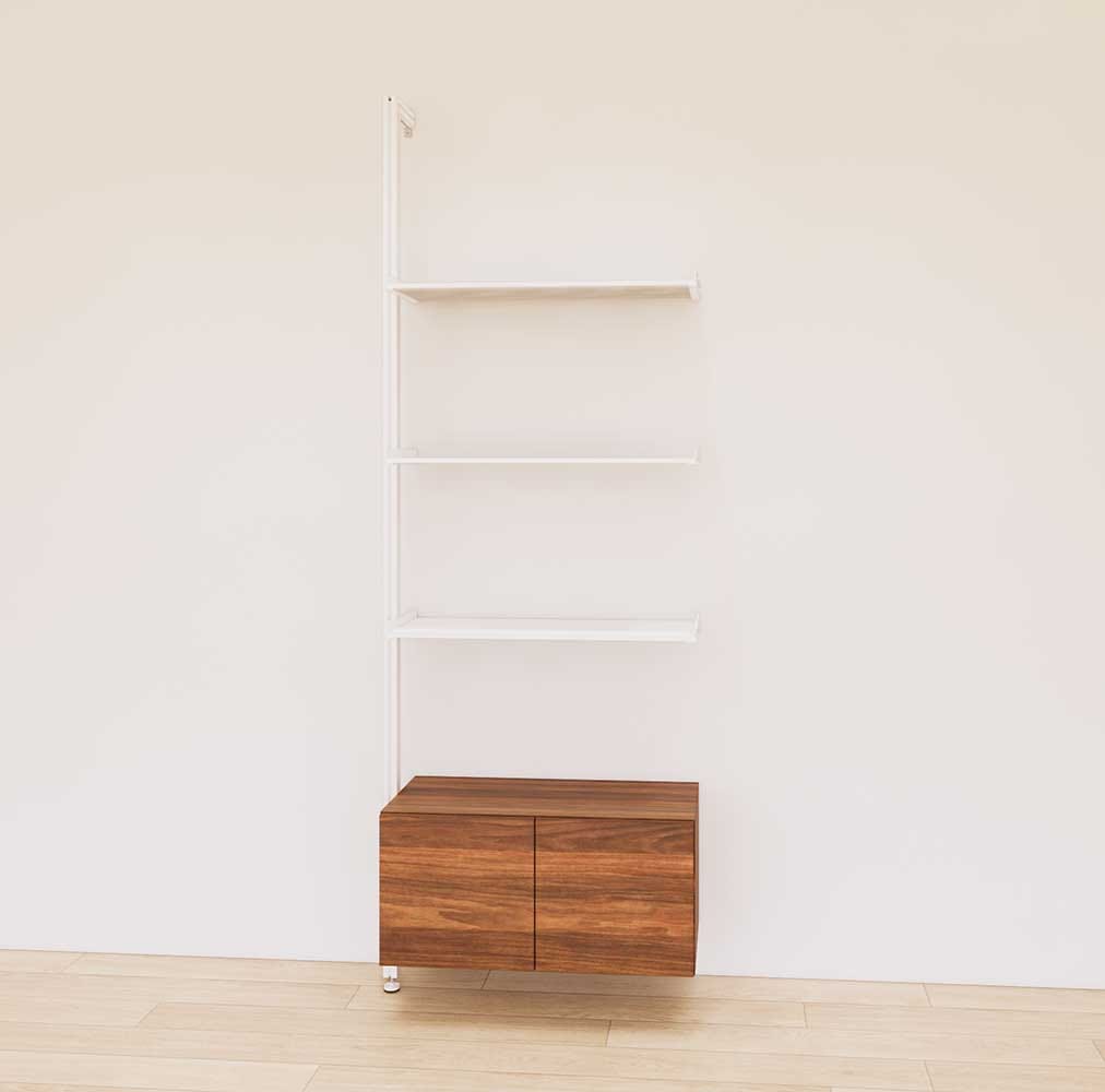 Retail Display Shelving with Base Cabinets