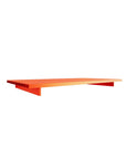 WAL shelf with orange shelf and orange supports, shown as a single modular shelf with side brackets.
