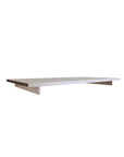 WAL shelf with satin shelf and satin supports, shown as a single modular shelf with side brackets.