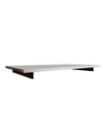WAL shelf with satin shelf and black supports, shown as a single modular shelf with side brackets.