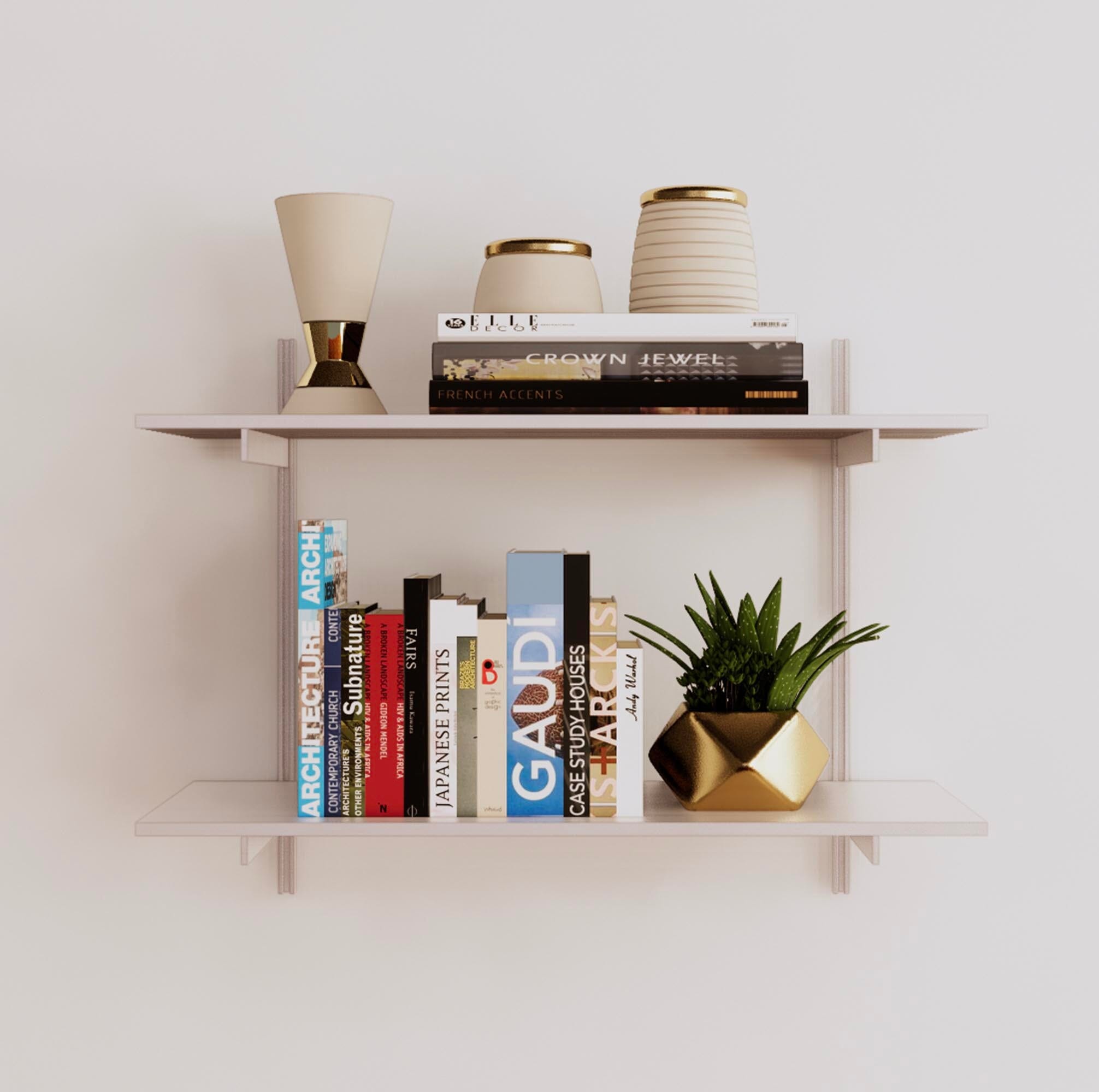 Wall Mounted Shelving Units - 2 Shelf Aluminum
