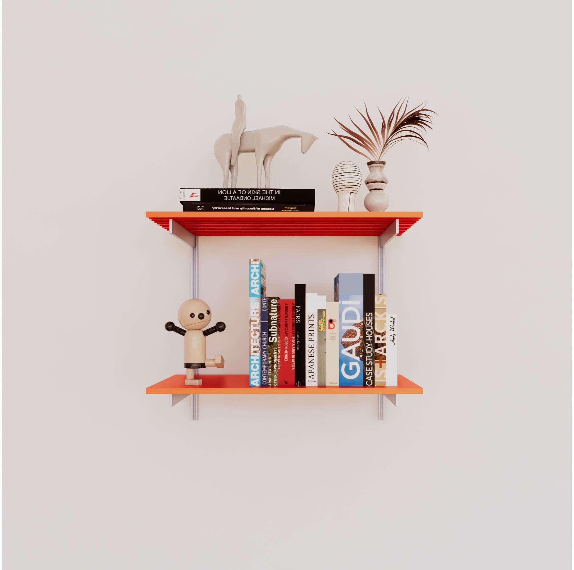 Wall Mounted Shelving Units - 2 Shelf Aluminum