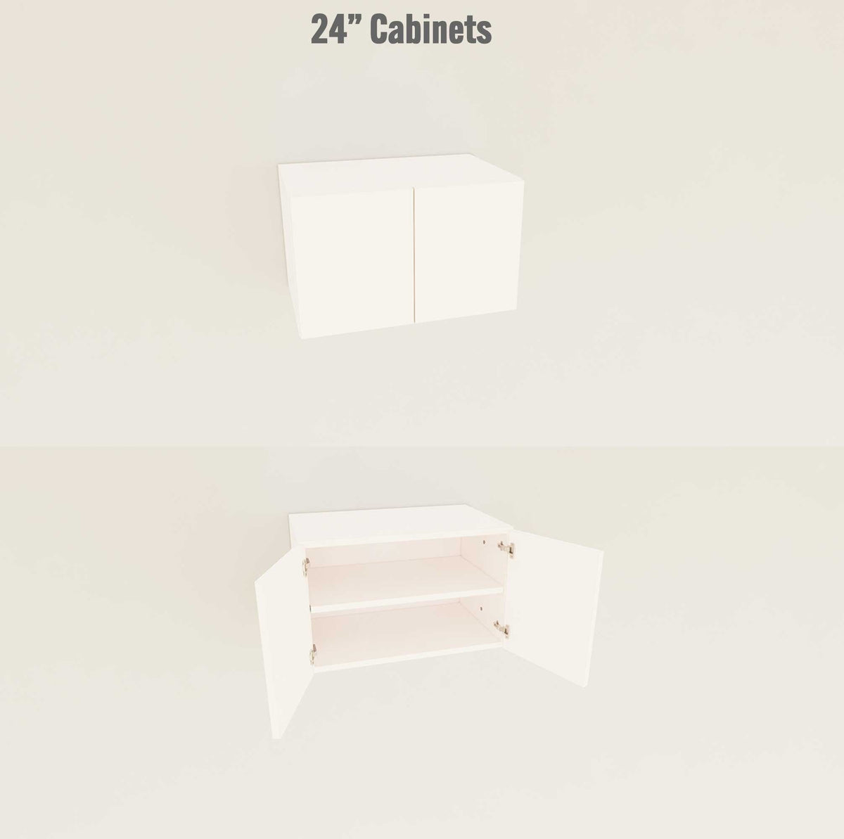 Modular media shelving unit, 24-inch shelf width, shown with open shelf levels.