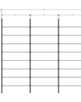 Technical drawing of a DVD media storage shelving unit with satin shelves and satin vertical posts, two bays, 24-inch shelf width, showing product dimensions and configuration details.