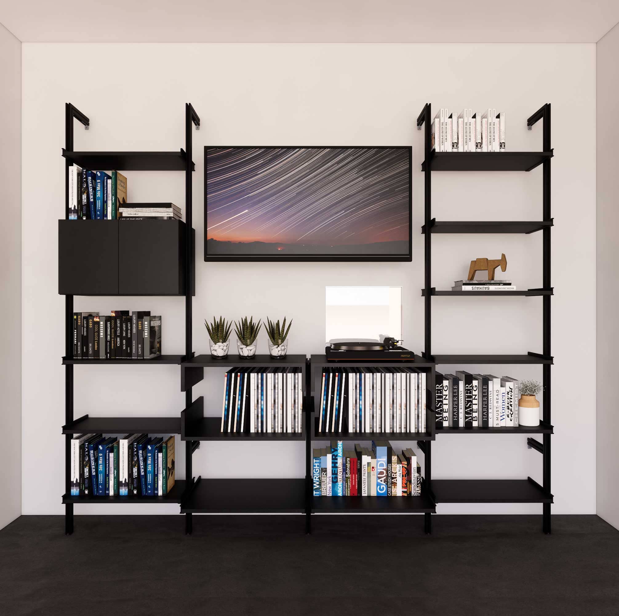 4 Bay Media Center Unit - 15 Color Options