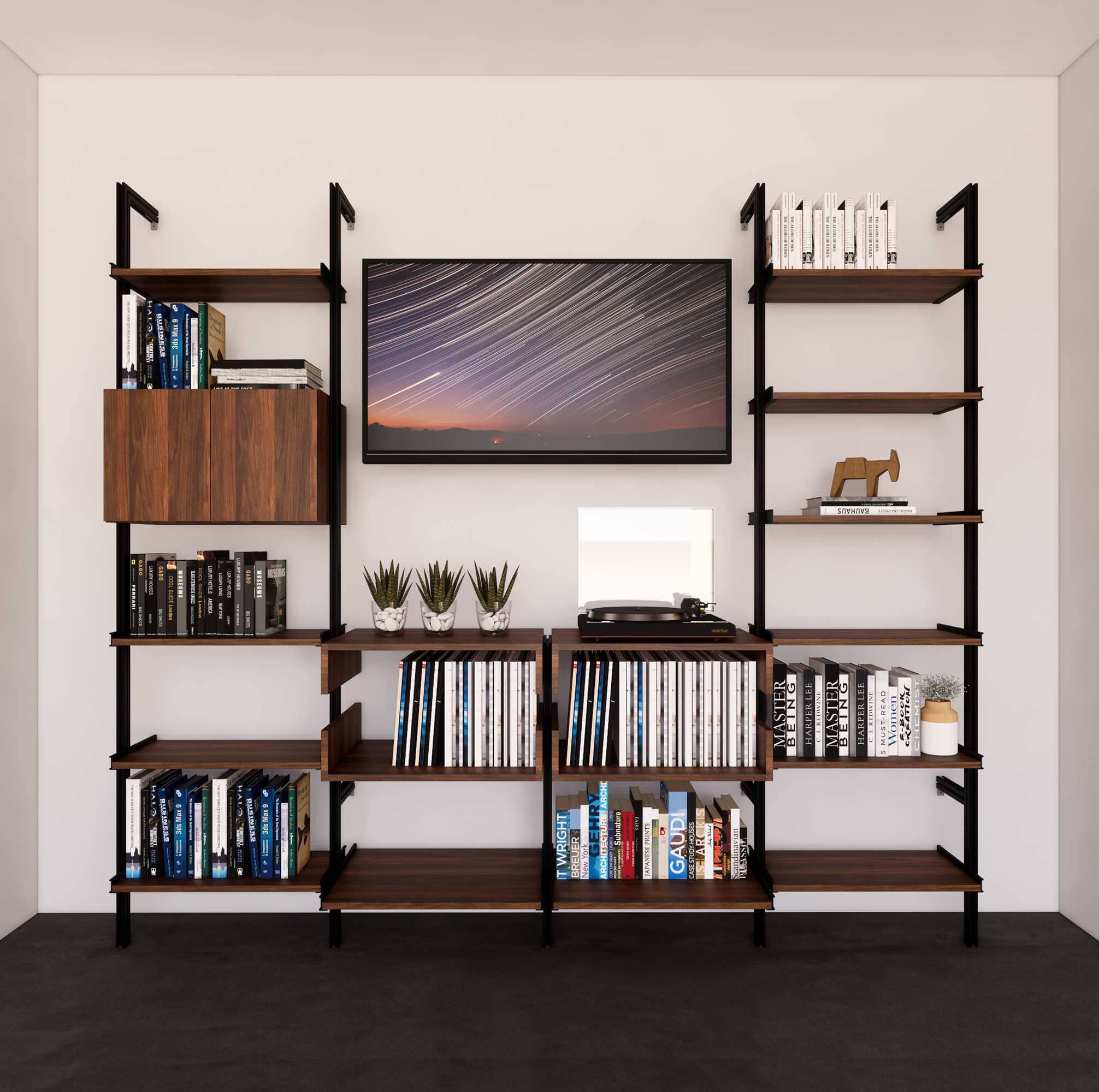 4 Bay Media Center Unit - 15 Color Options