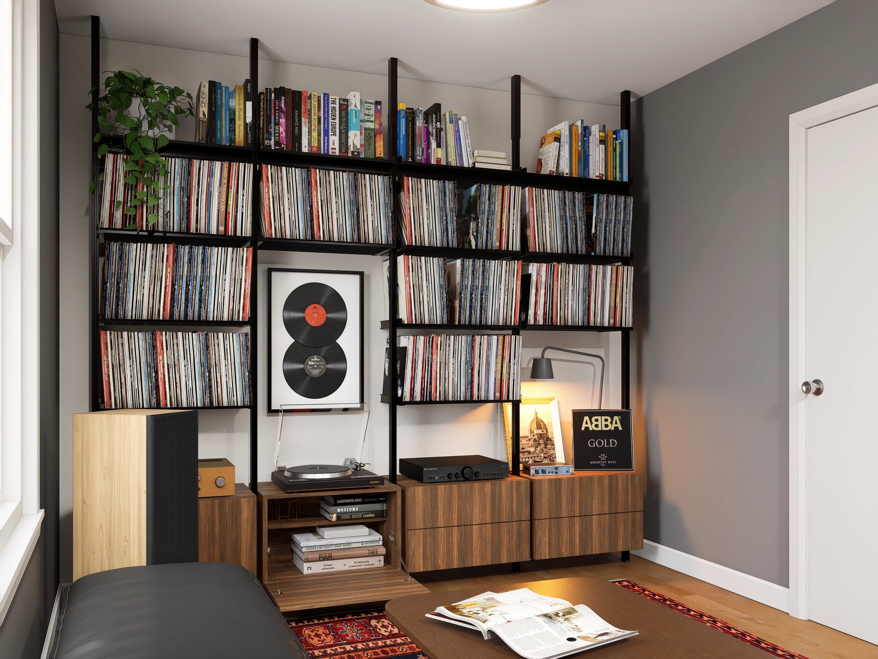 ModMod shelving configured for a record collection